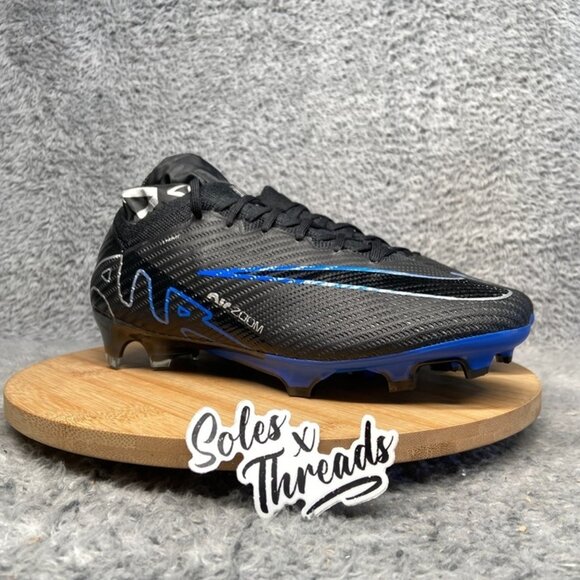 Nike Zoom Mercurial Vapor 15 Elite FG Size 7.5 Men Black Blue DJ4978-040 - Picture 2 of 7